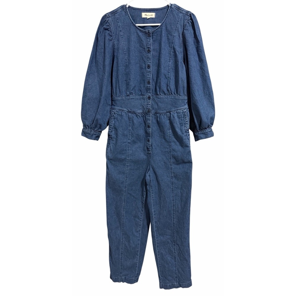 Madewell‎ Denim Straight Leg Jumpsuit Mcneil Wash Women's Size 6
